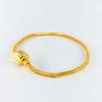 Arthesdam Jewellery 916 Gold Faceted Lock Charm Bracelet