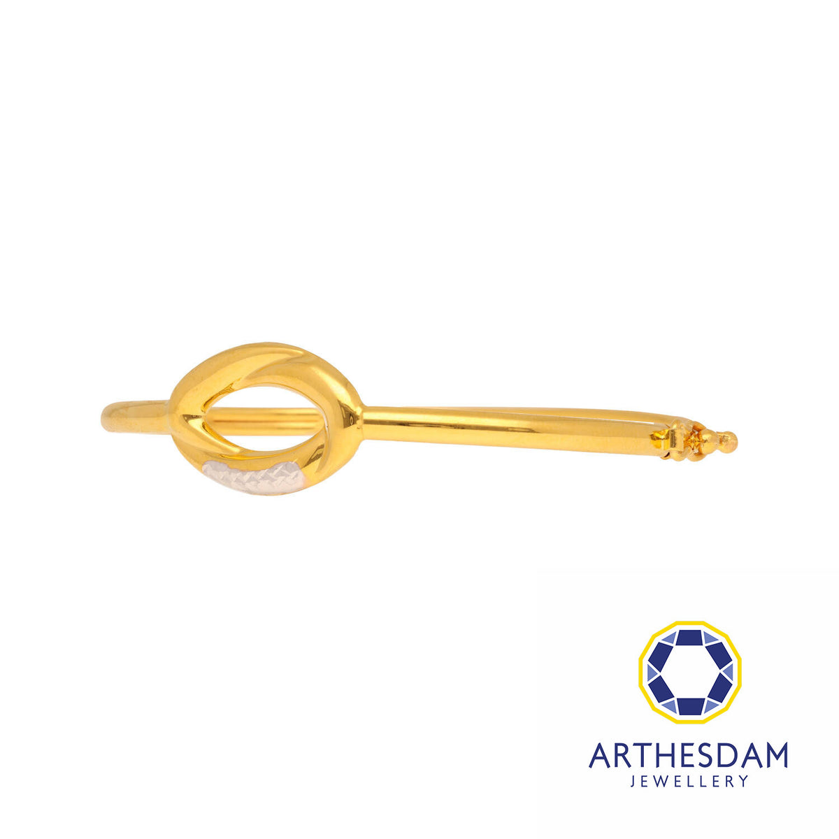 Arthesdam Jewellery 916 Gold Two-Toned Oval Bangle