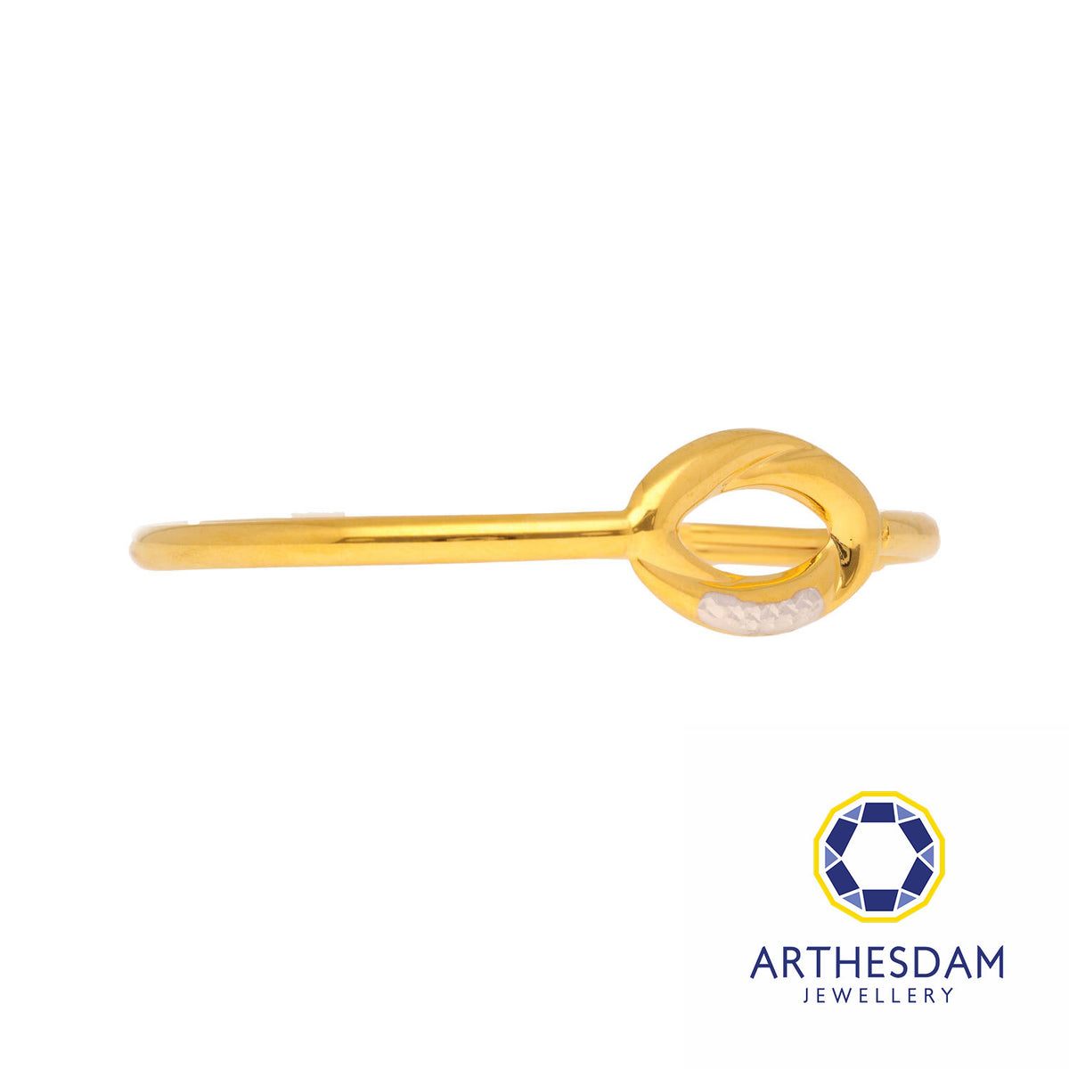 Arthesdam Jewellery 916 Gold Two-Toned Oval Bangle