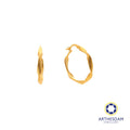 Arthesdam Jewellery 916 Gold Wavy Bali Earrings