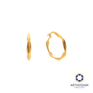 Arthesdam Jewellery 916 Gold Wavy Bali Earrings