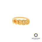 Arthesdam Jewellery 916 Gold Sparkling 5 Lucky Coin Ring