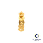 Arthesdam Jewellery 916 Gold Sparkling 5 Lucky Coin Ring