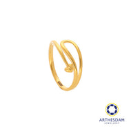 Arthesdam Jewellery 916 Gold Curvy Heart Arrow Ring