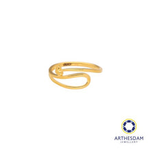 Load image into Gallery viewer, Arthesdam Jewellery 916 Gold Curvy Heart Arrow Ring
