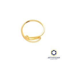 Load image into Gallery viewer, Arthesdam Jewellery 916 Gold Curvy Heart Arrow Ring
