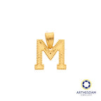 Arthesdam Jewellery 916 Gold Glittery Alphabet Pendant