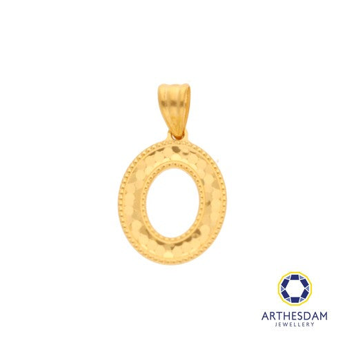 Arthesdam Jewellery 916 Gold Glittery Alphabet Pendant