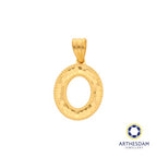 Arthesdam Jewellery 916 Gold Glittery Alphabet Pendant