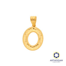 Load image into Gallery viewer, Arthesdam Jewellery 916 Gold Glittery Alphabet Pendant
