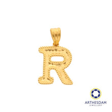 Load image into Gallery viewer, Arthesdam Jewellery 916 Gold Glittery Alphabet Pendant
