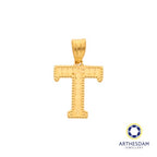 Arthesdam Jewellery 916 Gold Glittery Alphabet Pendant