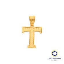 Load image into Gallery viewer, Arthesdam Jewellery 916 Gold Glittery Alphabet Pendant
