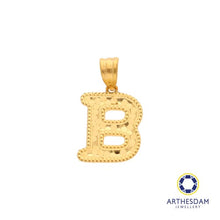 Load image into Gallery viewer, Arthesdam Jewellery 916 Gold Glittery Alphabet Pendant
