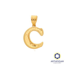 Load image into Gallery viewer, Arthesdam Jewellery 916 Gold Glittery Alphabet Pendant
