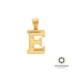 Arthesdam Jewellery 916 Gold Glittery Alphabet Pendant