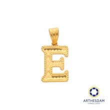 Load image into Gallery viewer, Arthesdam Jewellery 916 Gold Glittery Alphabet Pendant
