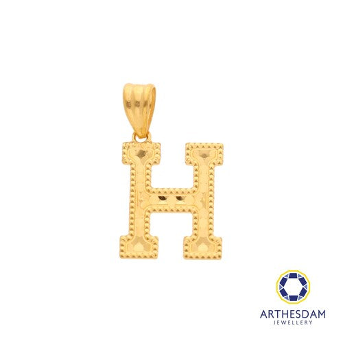 Arthesdam Jewellery 916 Gold Glittery Alphabet Pendant
