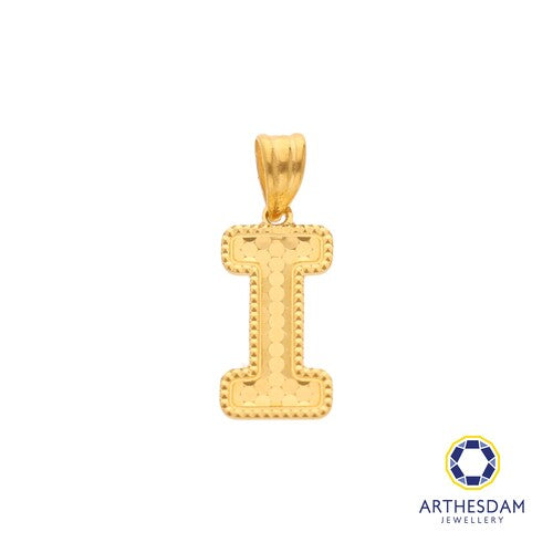 Arthesdam Jewellery 916 Gold Glittery Alphabet Pendant