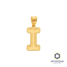 Load image into Gallery viewer, Arthesdam Jewellery 916 Gold Glittery Alphabet Pendant

