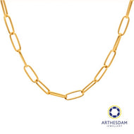 Arthesdam Jewellery 916 Gold Classic Paperclip Chain