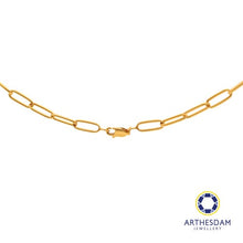 Load image into Gallery viewer, Arthesdam Jewellery 916 Gold Classic Paperclip Chain
