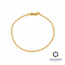 Load image into Gallery viewer, Arthesdam Jewellery 916 Gold Shiny Polo Bracelet
