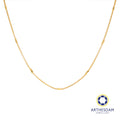 Arthesdam Jewellery 916 Gold Box with Tube Chain
