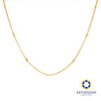 Arthesdam Jewellery 916 Gold Box with Tube Chain