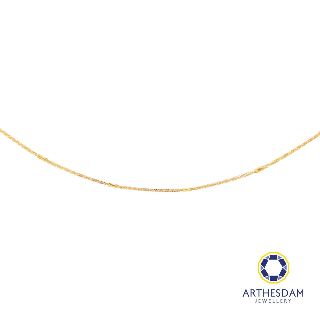 Arthesdam Jewellery 916 Gold Box with Tube Chain