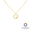 Arthesdam Jewellery 916 Gold Circle with Stud Necklace