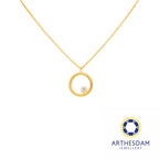 Arthesdam Jewellery 916 Gold Circle with Stud Necklace