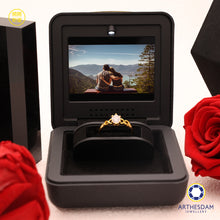 Load image into Gallery viewer, Arthesdam Jewellery Engagement Ring Box with Custom Video Display
