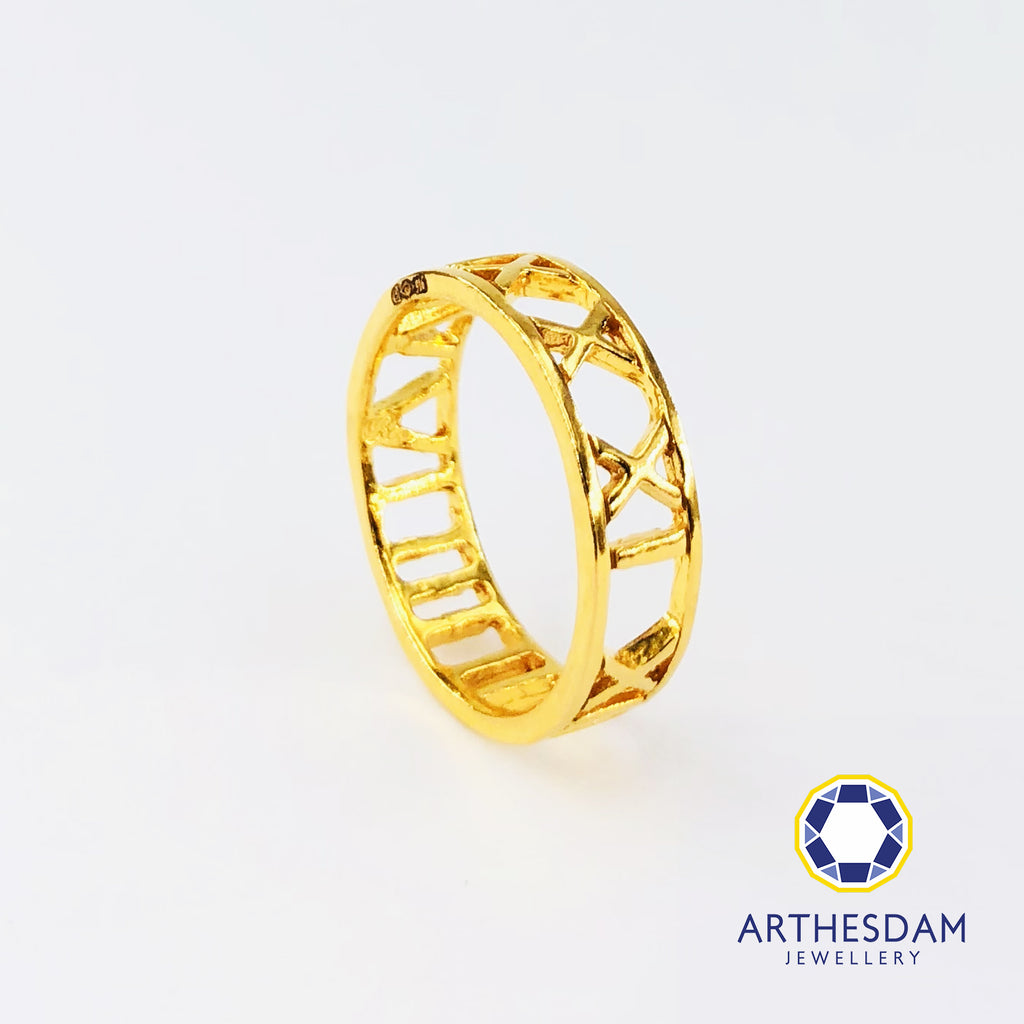 Arthesdam Jewellery 916 Gold Classic Roman Ring