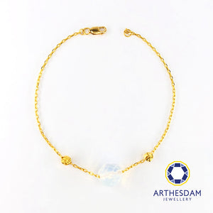 Arthesdam Jewellery 916 Gold Opal Chain Bracelet
