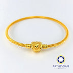 Arthesdam Jewellery 916 Gold Heart Lock Charm Bangle