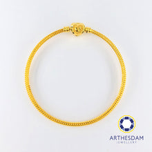 Load image into Gallery viewer, Arthesdam Jewellery 916 Gold Heart Lock Charm Bangle
