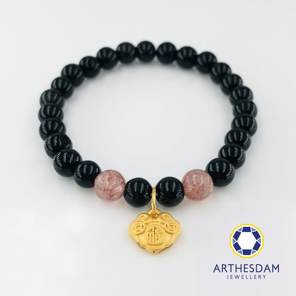 Arthesdam Jewellery 999 Gold Prosperity Lock Coin Bracelet