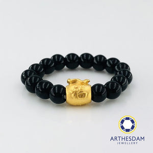 Arthesdam Jewellery 999 Gold Prosperity Fortune Bag Ring