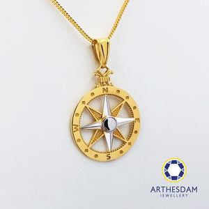 Arthesdam Jewellery 916 Gold Intricate Compass Pendant