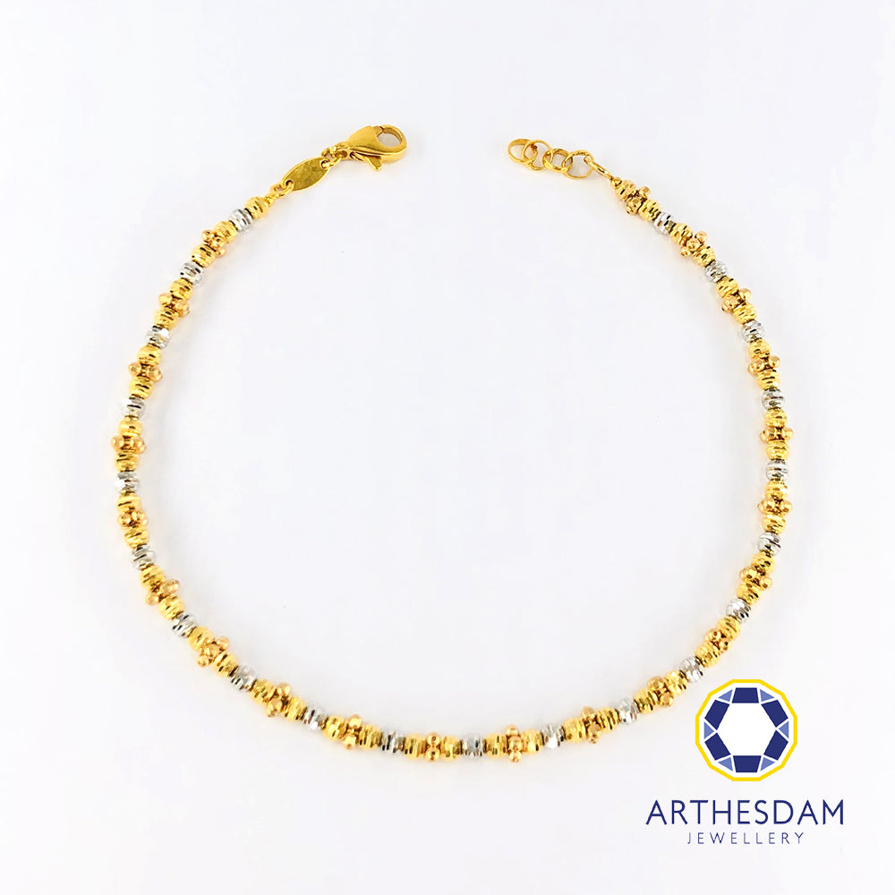 Arthesdam Jewellery 916 Gold Sparkly Multi-tone Balls Bracelet