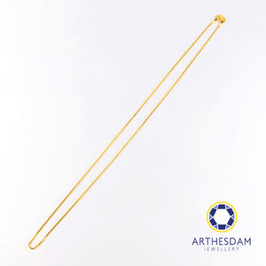 Arthesdam Jewellery 916 Gold Modern Box Necklace Chain