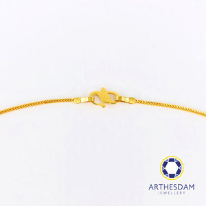 Arthesdam Jewellery 916 Gold Modern Box Necklace Chain