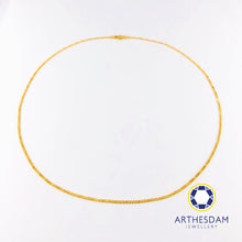 Load image into Gallery viewer, Arthesdam Jewellery 916 Gold Sparkling Flat Necklace Chain
