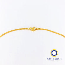 Load image into Gallery viewer, Arthesdam Jewellery 916 Gold Sparkling Flat Necklace Chain
