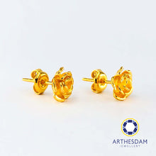 Load image into Gallery viewer, Arthesdam Jewellery 916 Gold Love Rose Earrings
