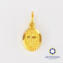 Load image into Gallery viewer, Arthesdam Jewellery 916 Gold Blessings Oval Cross Pendant
