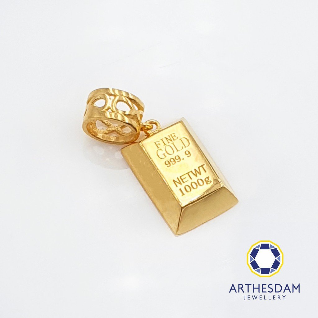 Arthesdam Jewellery 916 Gold Bar Pendant/Charm