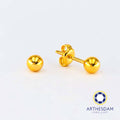 Arthesdam Jewellery 916 Gold Modern Ball Earrings