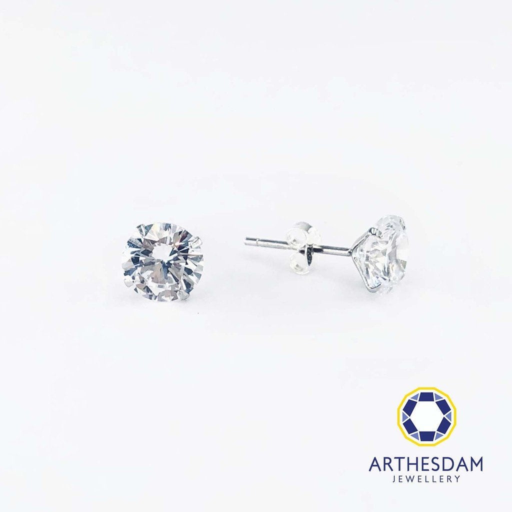 Arthesdam Jewellery 925 Silver Solitaire Earrings